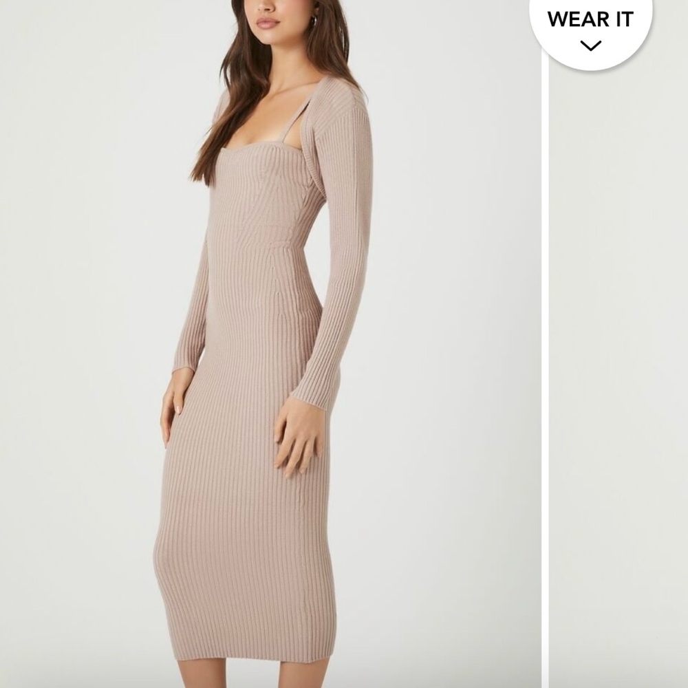 Shrug & sweater cami dress set